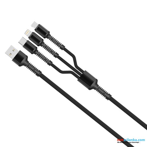 LDNIO LC93 3 IN 1 3.4A 1.2M USB Multi Charging Cable